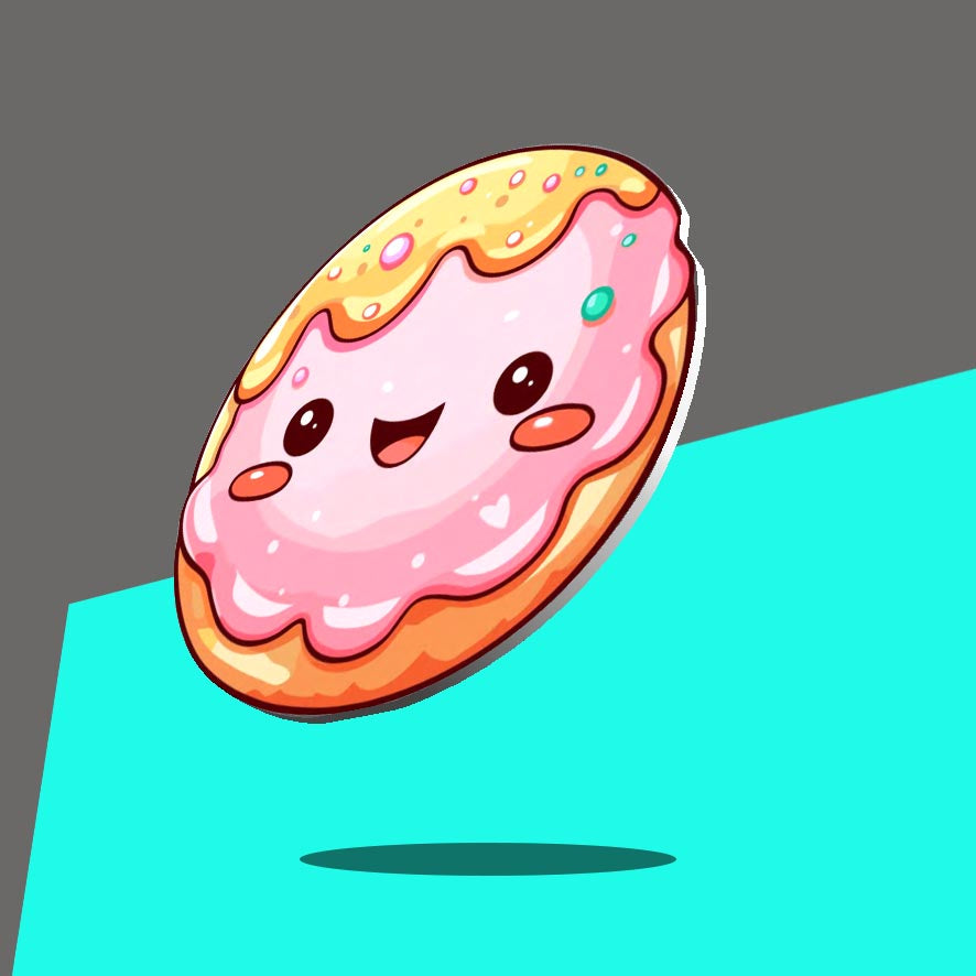 Pink Iced Doughnut