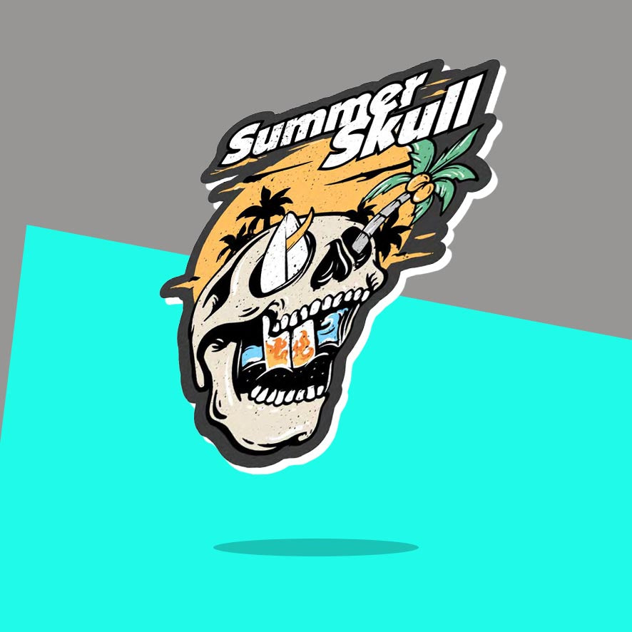 Summer Hawaiian Skull