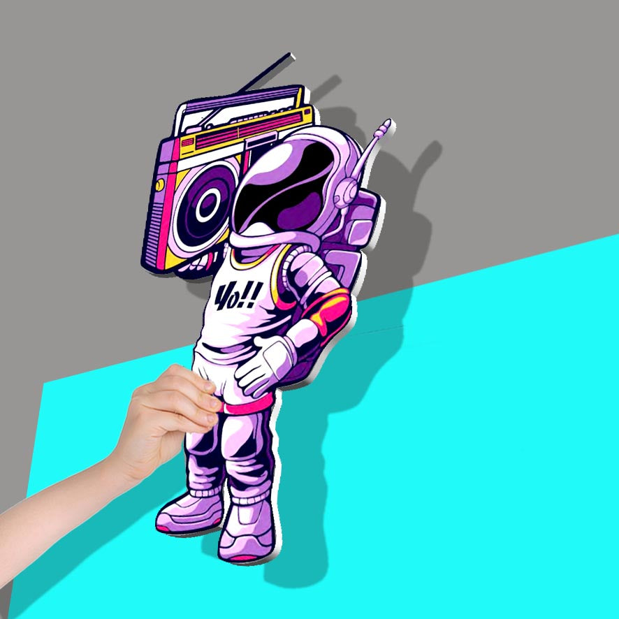 Astronaut with boombox
