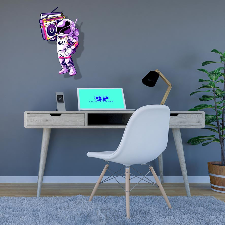 Astronaut with boombox