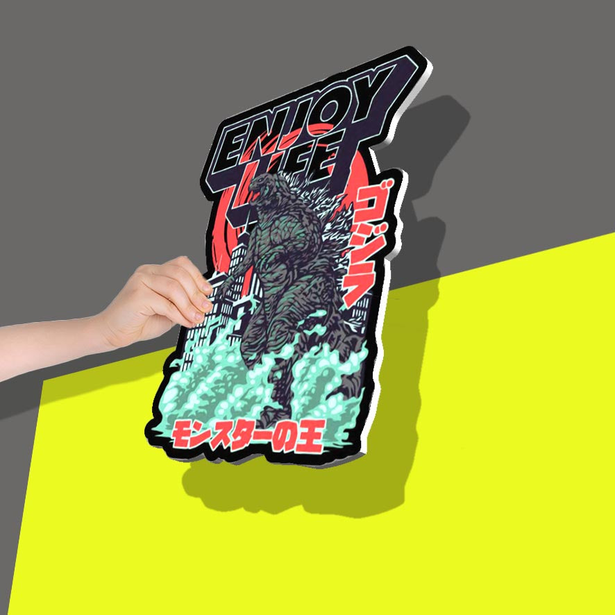 Godzilla Japanese Sign