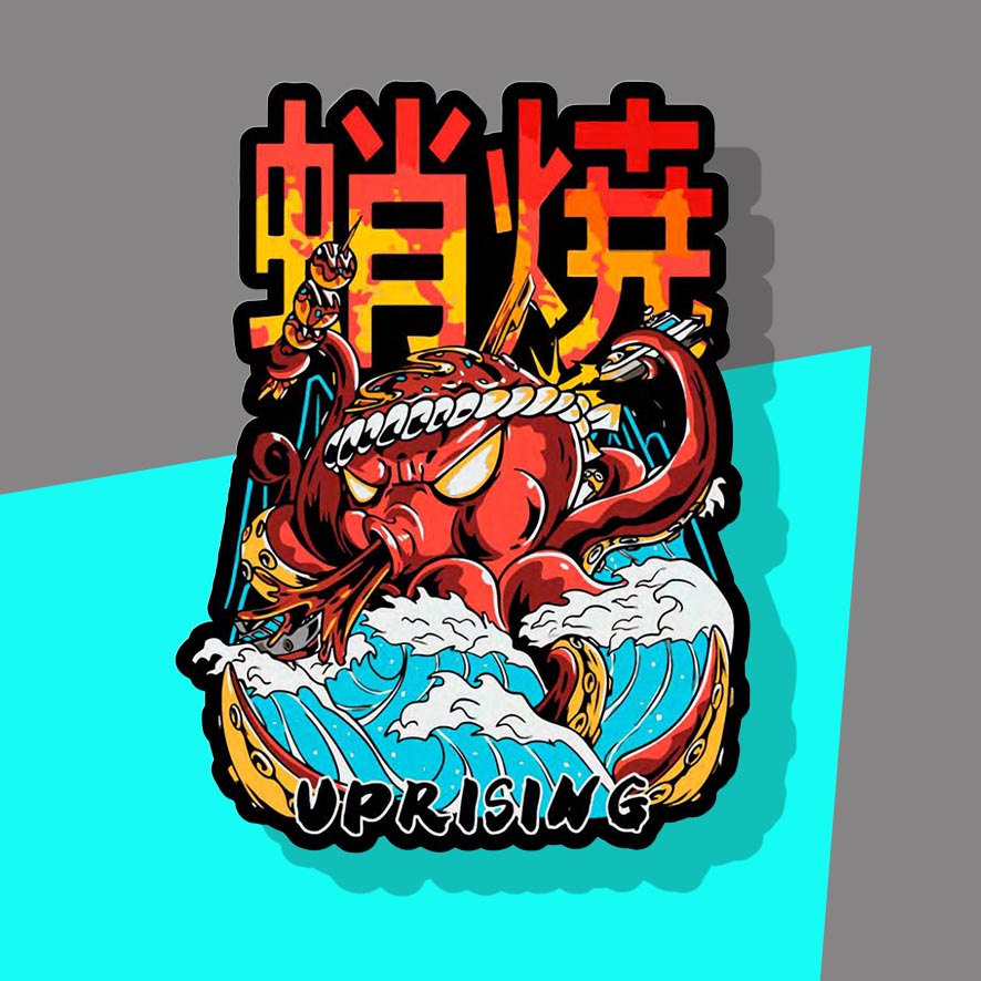 Japanese Octopus graphic art