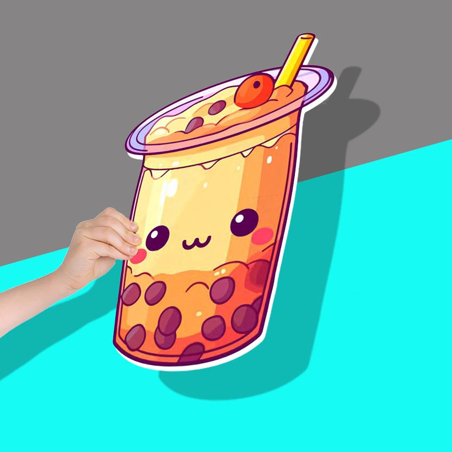 Red Bubble orange boba