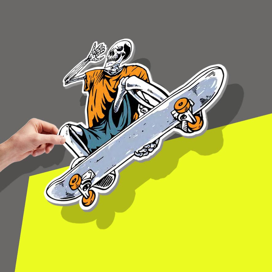 Skateboarding Skeleton