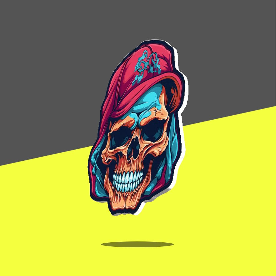 Skull with Red Cap