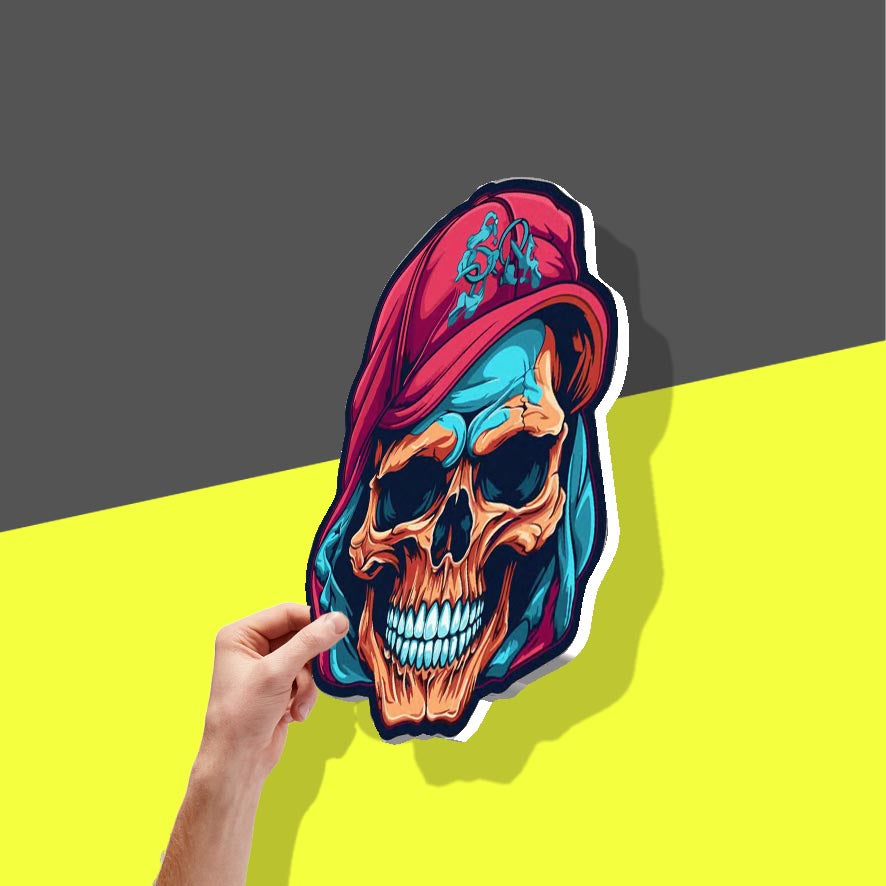 Skull with Red Cap