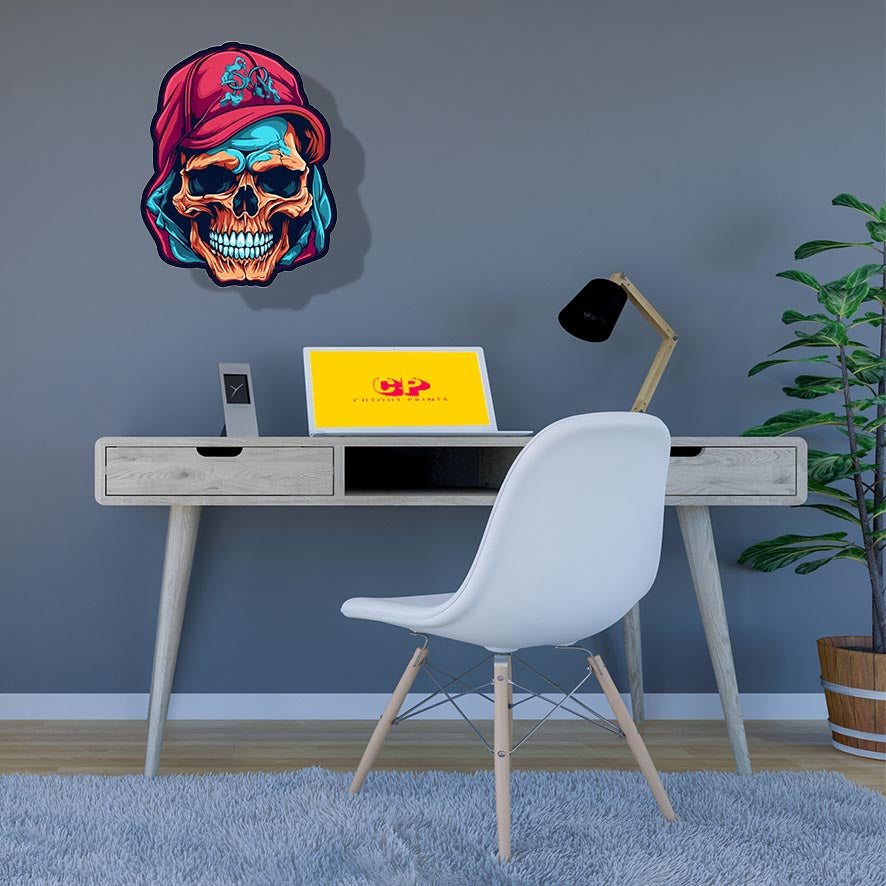 Skull with Red Cap