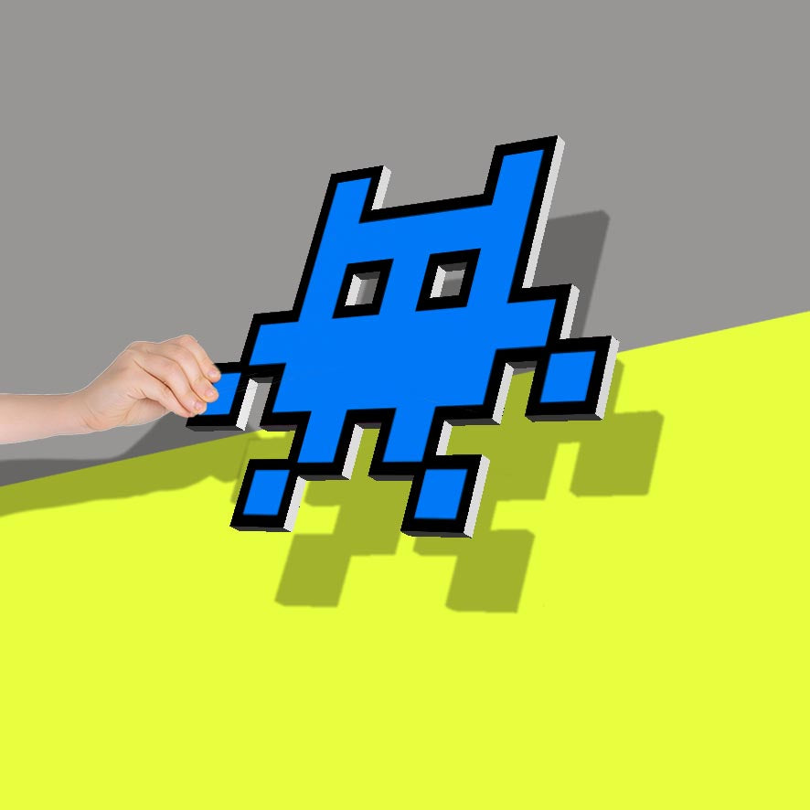 Blue Space Invader