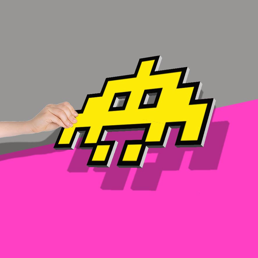 Yellow Space Invader