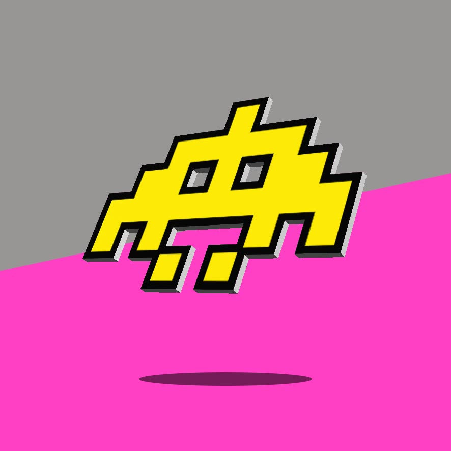 Yellow Space Invader