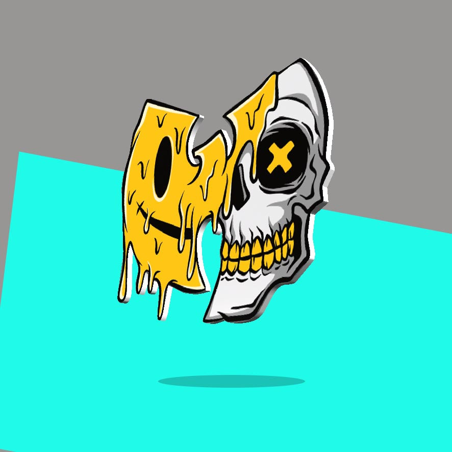 Wu-Tang melting Smiley Skull