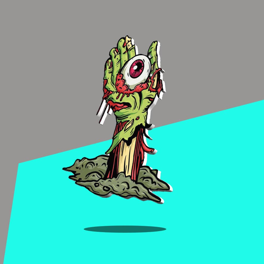 Zombie hand with Eyeball