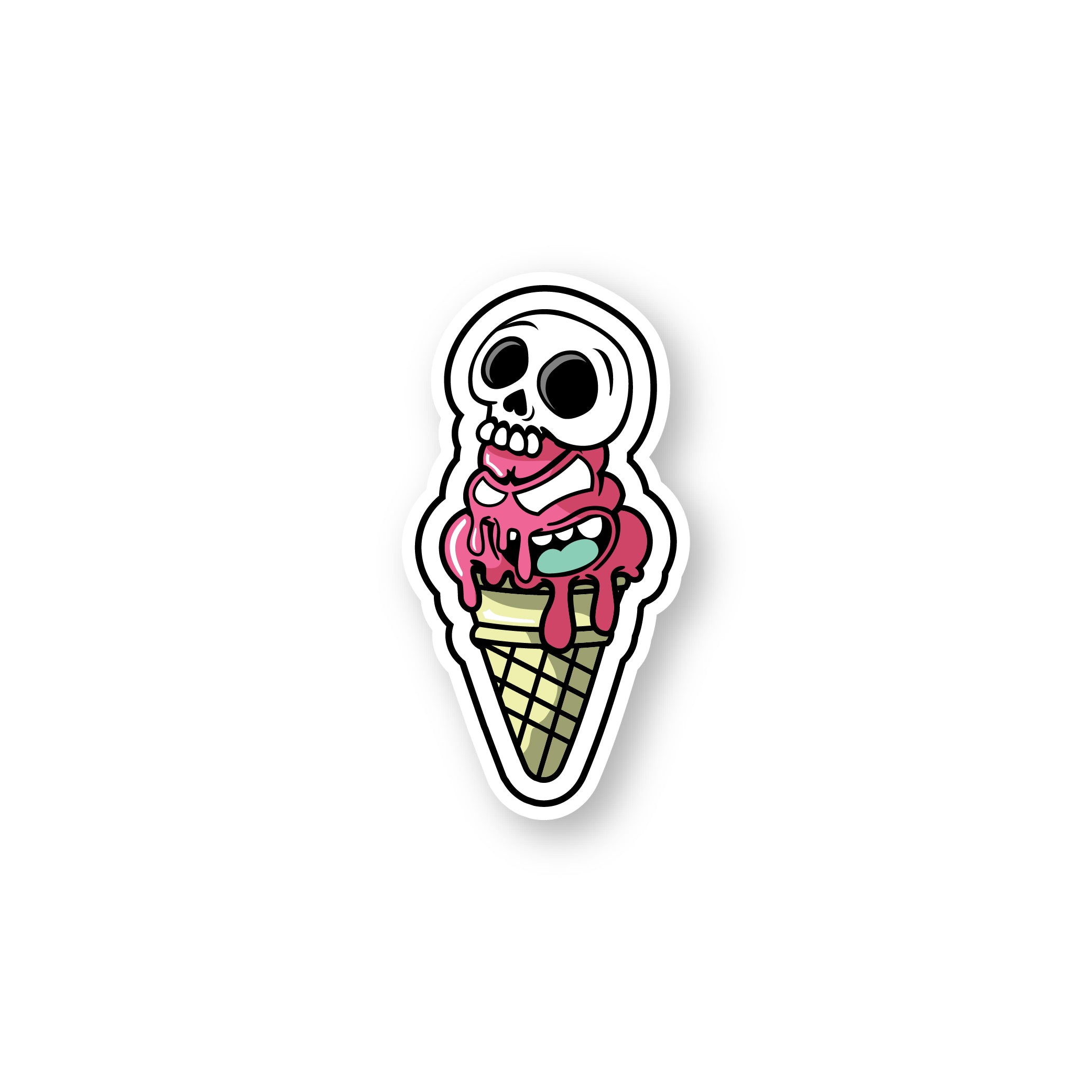 Skull Ice cream topping CUTOUT PRINTS