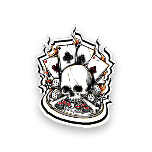 Casino flaming skull