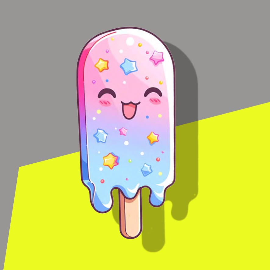 Star sprinkles gradient Ice lolly