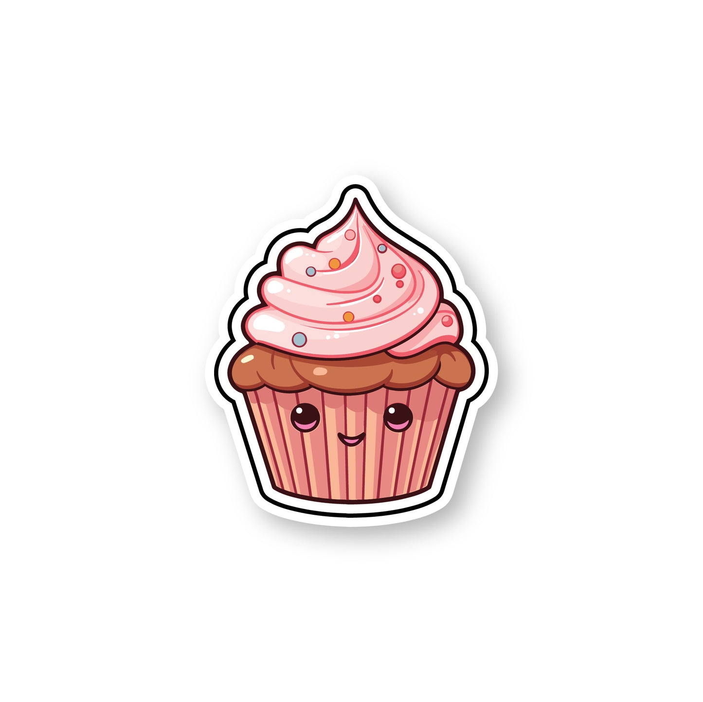 Chocolate cupcake with pink cream