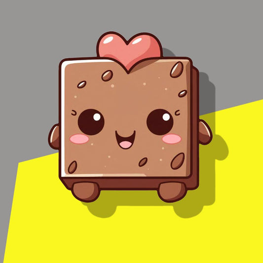 Chocolate block with heart