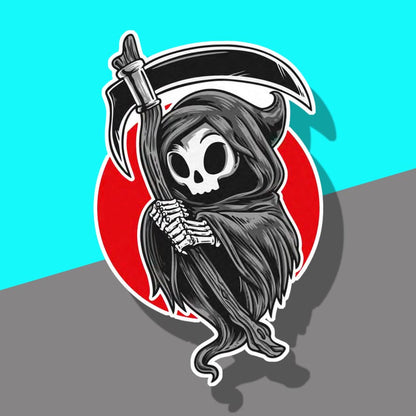 Cute skull Grim Reaper