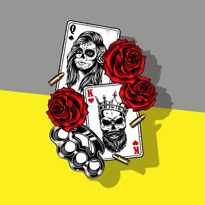 King & Queen Skull playing cards