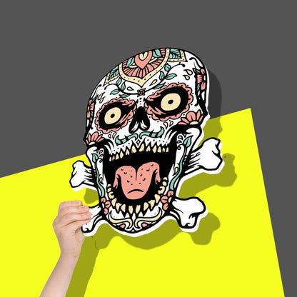 Bright Mexican Tattooed skull