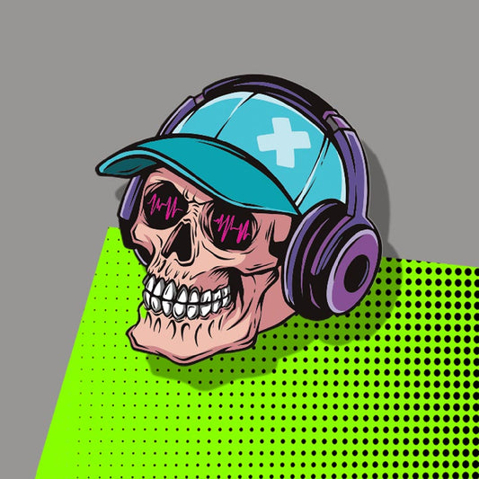 Skull with Headphones