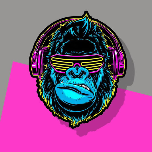 Neon 80s Gorilla