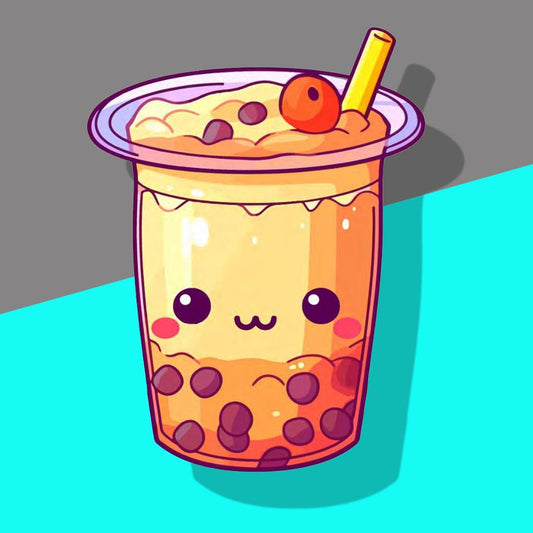 Red Bubble orange boba