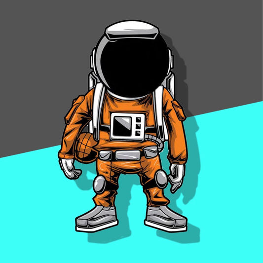 Orange Suit Basketball Astronaut