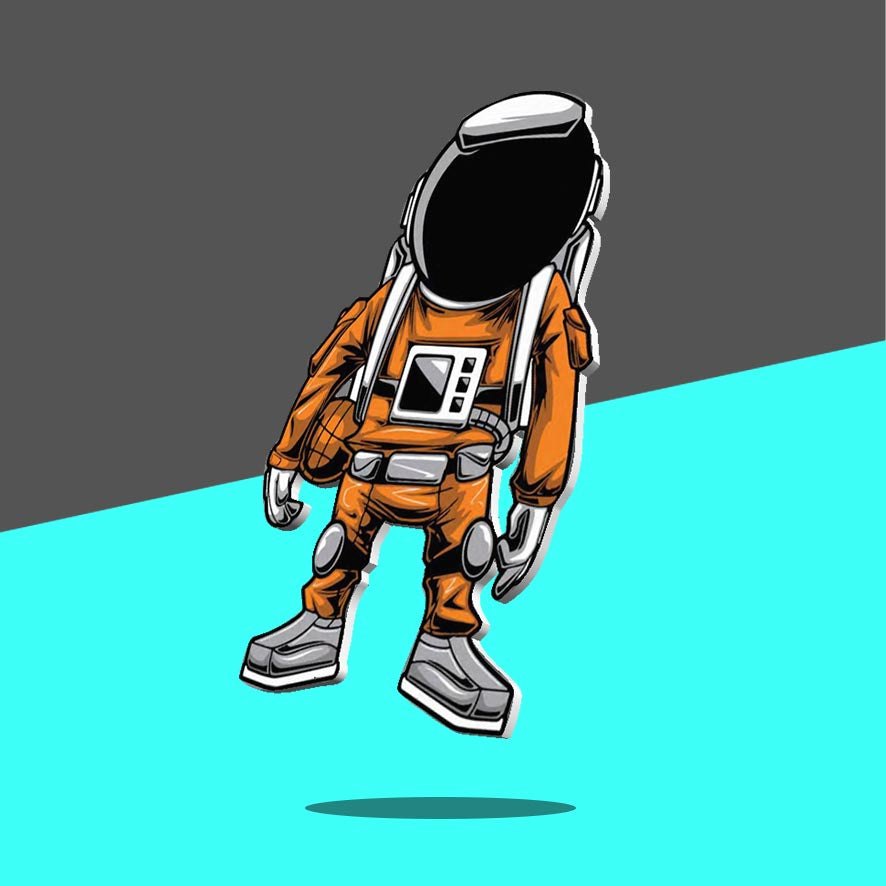 Orange Suit Basketball Astronaut