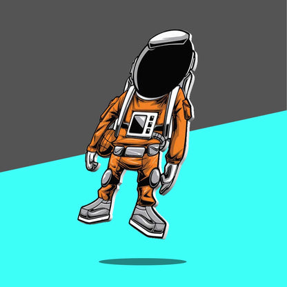 Orange Suit Basketball Astronaut