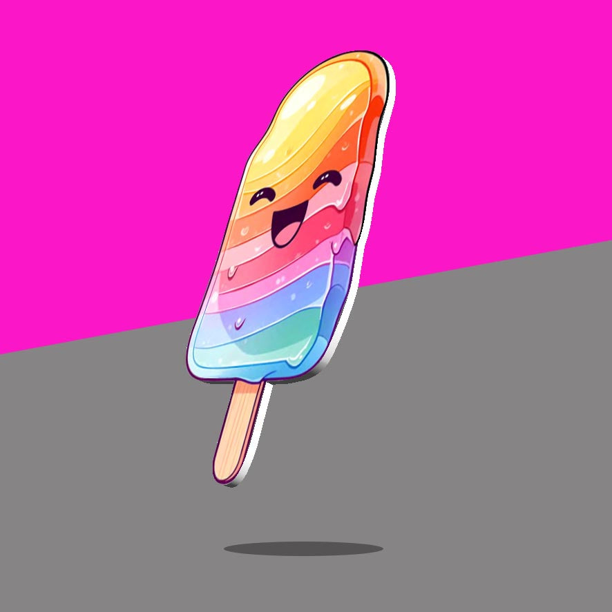 Rainbow Stripe Ice lolly