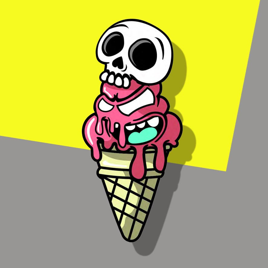 Skull Ice cream topping