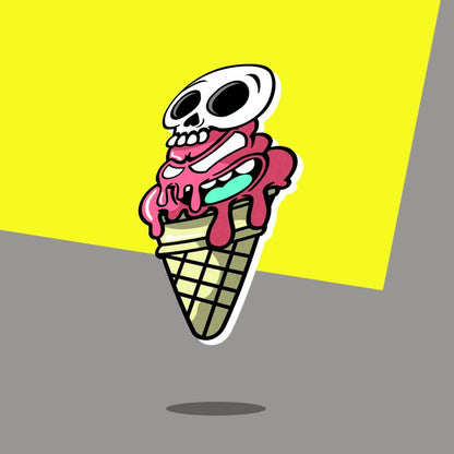 Skull Ice cream topping