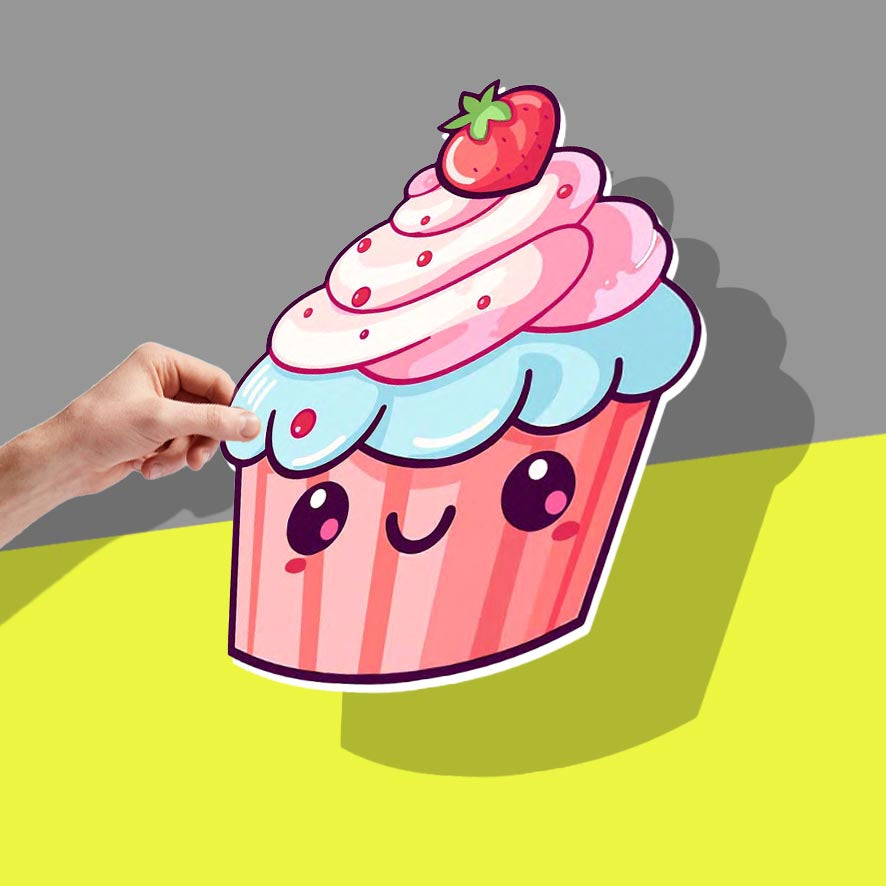 Cupcake with strawberry cream