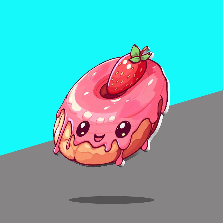 Pink Strawberry Doughnut