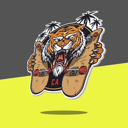 Tiger holding Skateboards