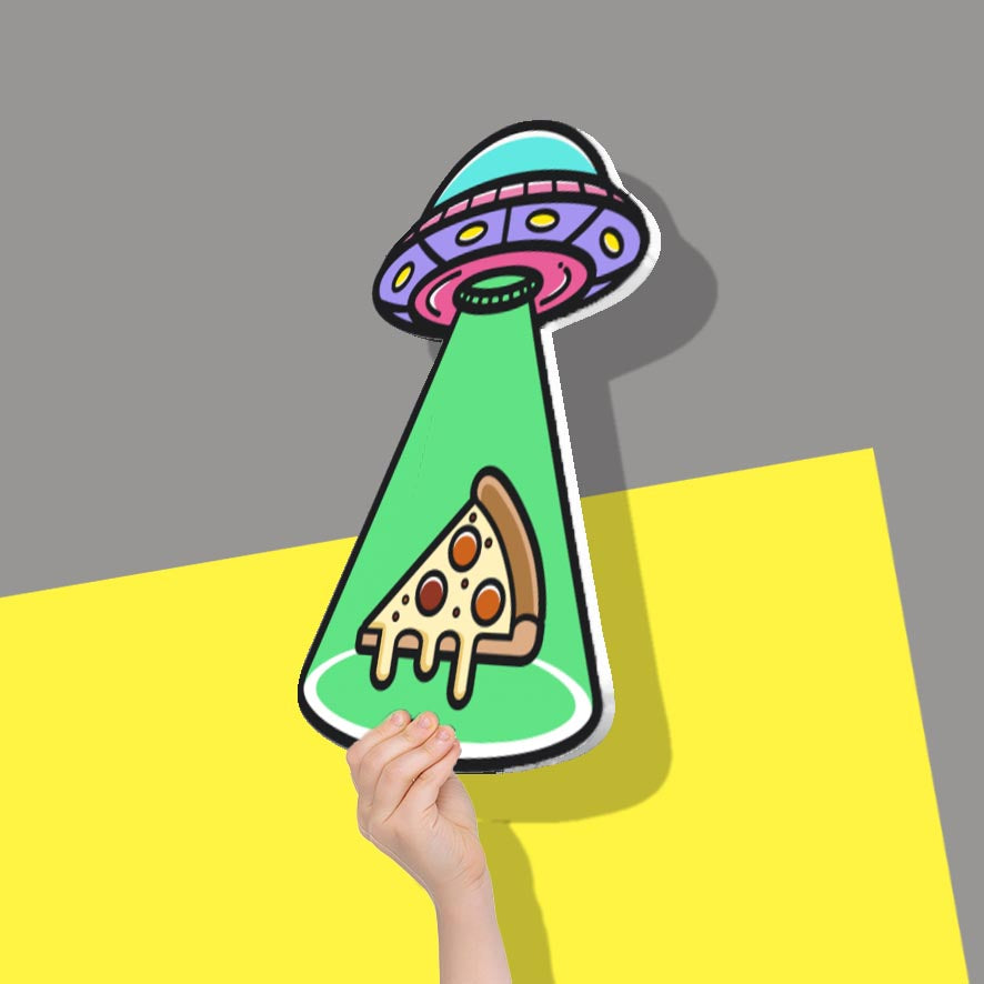 U.F.O beaming up Pizza Slice